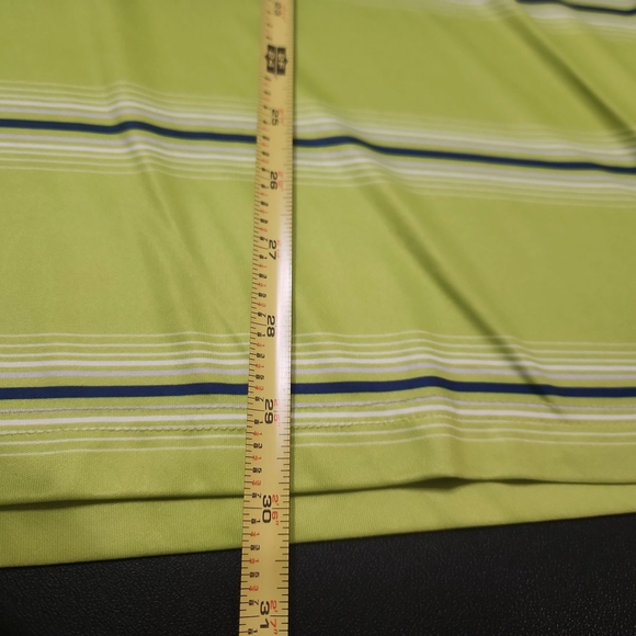 Cool Play Golf Pro Green Striped Men's Polo Shirt - Picture 8 of 9